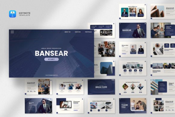 Download Annual Report Keynote Template - Note Collection