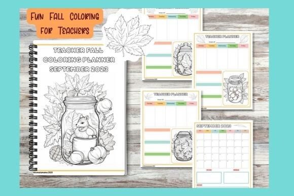 Download Teacher Fall Coloring Planner - Premium Bundle