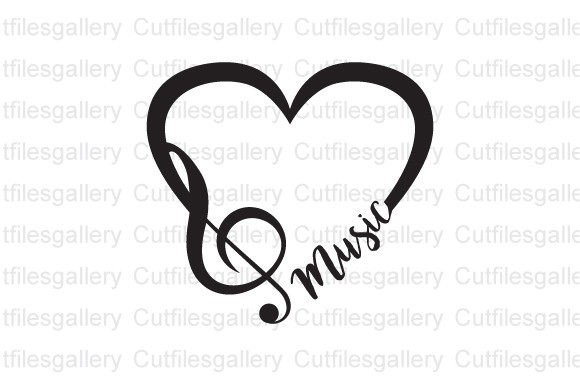 Download Heart Treble Clef SVG, Music Note SVG - Note Collection