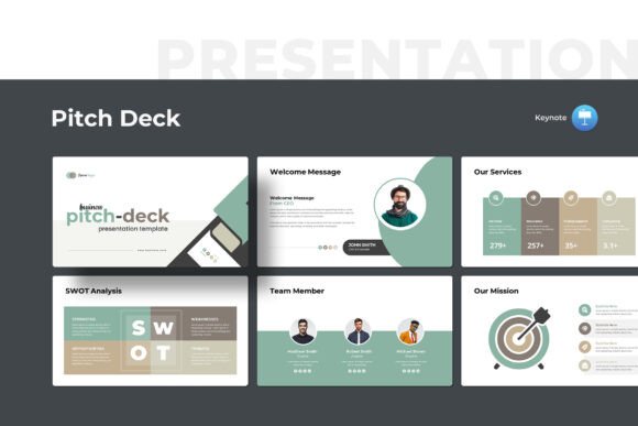 Download Business Pitch-Deck Keynote Template - Note Collection